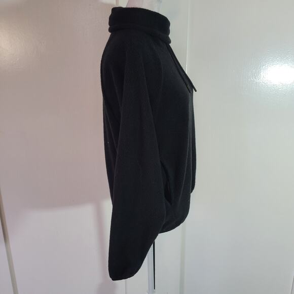 ASOS 4505 Size 6 Ski & Snow Black Fleece Cowl Turtleneck Drawstring Sweatshirt - Picture 2 of 8